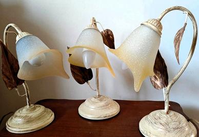3 lampade classiche abat-jour stile Luigi XV