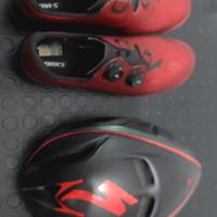 SCARPE S WORKS TORCH RED SKY N.46 + CASCO EVADE