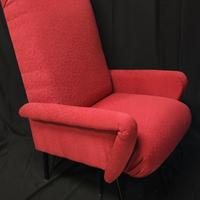 Poltrona Design anni ’50 Tessuto rosso