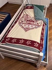 Letto singolo Flexa massello bianco con estraibile