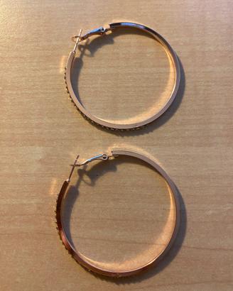 Orecchini a cerchio per donna color oro