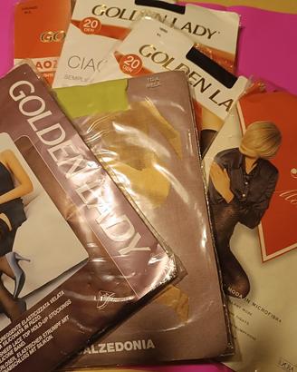 Set 6 paia collants tg 4 vari colori da donna 