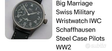 orologio vintage iwc shaffahusen pilot 