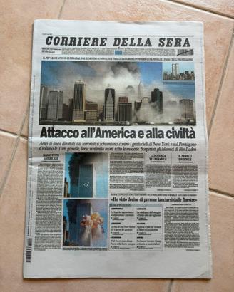 copia di giornale esclusiva del giorno 11/09/2001