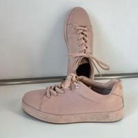 Scarpe sneakers rosa Loro Piana in cashmere
