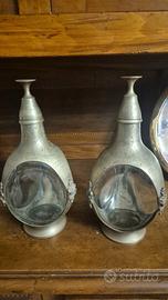 decanter whishy e cognac d'argento 