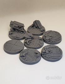 Set 7 Basette 40mm per Wargame Ruined Empire City