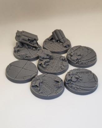 Set 7 Basette 40mm per Wargame Ruined Empire City