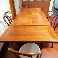 Tavolo antico estensibile opz. con 6 sedie