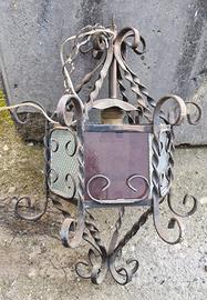 Lampadario lanterna ferro battuto