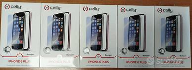 5xCELLY BUMPER iPHONE6PLUS CORNICE EFFETTO METALLO