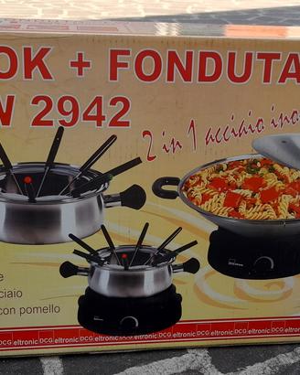 Wok + fonduta elettrico - 30 cm - DCG eletronic