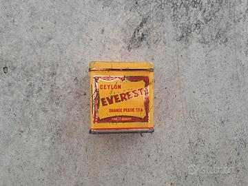 Scatola di latta Vintage Ceylon tea Everest
