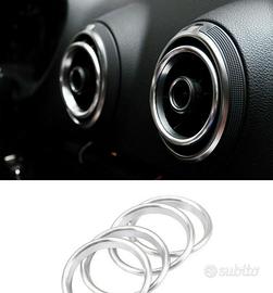 4 INSERTI BOCCHETTE ANELLI ARIA AUDI A3, Q2 NUOVI