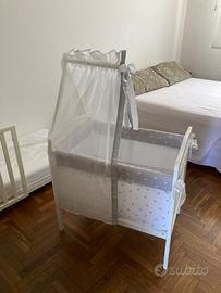 Lettino in tessuto Stelline con velo
