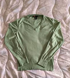 Pullover con scollo a V Diesel taglia M uomo verde