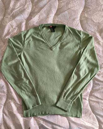 Pullover con scollo a V Diesel taglia M uomo verde