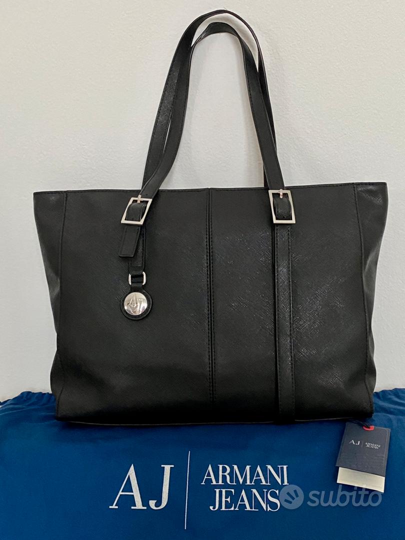 Armani jeans outlet borsa nera lucida