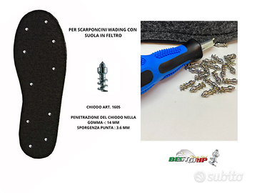 CHIODI STIVALI PESCA CON SUOLA IN FELTRO