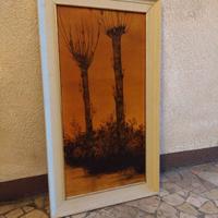 Quadro olio su tavola G. Sartori dipinto antico