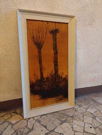 Quadro olio su tavola G. Sartori dipinto antico