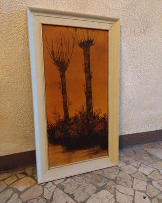 Quadro olio su tavola G. Sartori dipinto antico