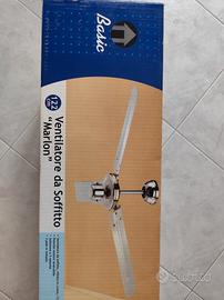 ventilatore da soffitto cromato 122 cm nuovo 