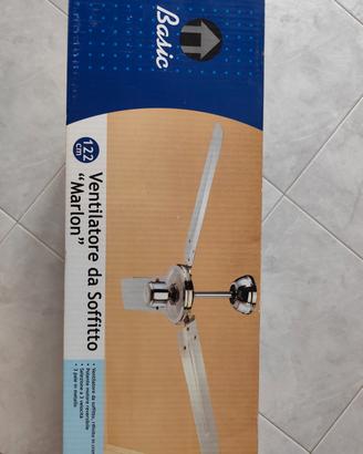 ventilatore da soffitto cromato 122 cm nuovo 