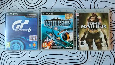 Giochi PS3 Gran Turismo 6, Tomb Raider, Battleship