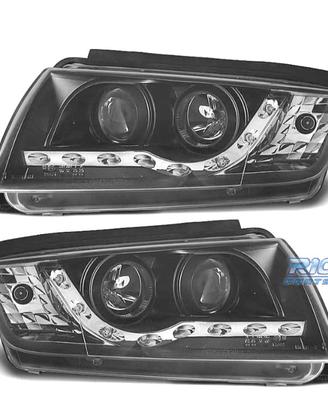 FARI SKODA FABIA 99-07 LUCE DIURNA LED FONDO NERO