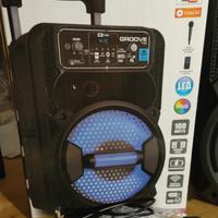 cassa  bluetooth portatile da 100w con karaoke 
