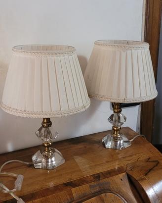 coppia di abat jour om cristallo vintage