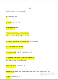 TEX Fumetti Collezione completa