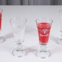 4 bicchierini Jägermeister vintage con stelo