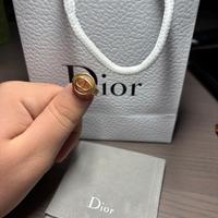 Anello stile Dior dorato – Logo CD