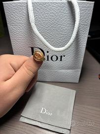 Anello stile Dior dorato – Logo CD