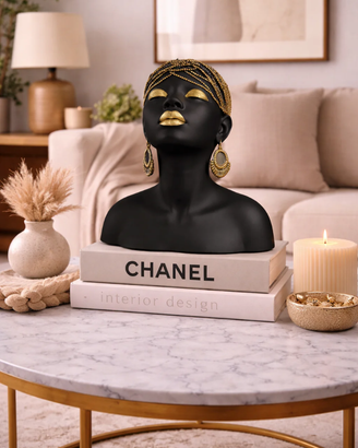 Luxury African Lady Sculpture – Modern Home Decor