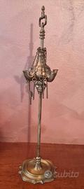 Lampada   artigianale fiorentina ad olio 4 lumi