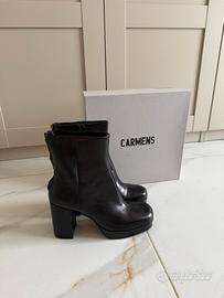 Carmens tacchi stivali vera pelle taglia 40 nuove