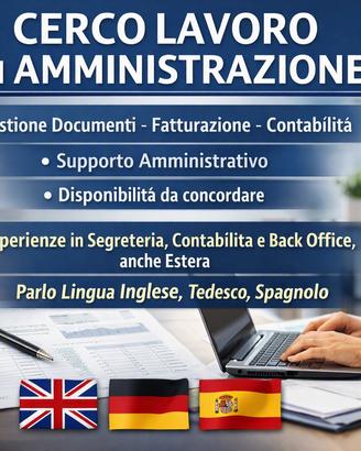 Impiegata amministrativa con esperienza
