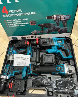 Kit 4 in 1 attrezzi a batteria