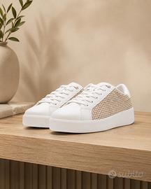 Sneakers Anna Field Wide Fit beige con platform