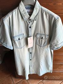 camicia jeans manica corta