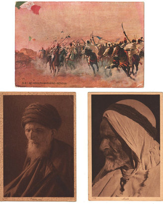 3 cartoline orig.ital. COLONIALISMO Zaptie anni'20