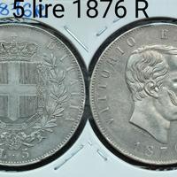 5 lire 1876 Roma