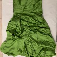 Vestito in raso  verde,taglia  S/M 38/40