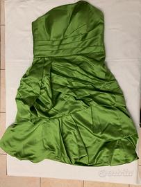 Vestito in raso  verde,taglia  S/M 38/40