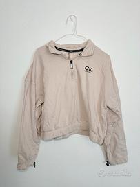 Felpa Calvin Klein Performance cropped quarter zip
