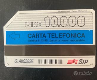 Scheda telefonica rara