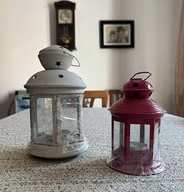 Coppia di Lanterne Portacandele Decorative